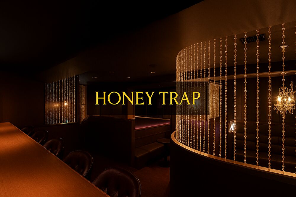上野・御徒町のハプニングバーHONEY TRAPの店内写真（ラグジュアリーな内装とカウンター席）